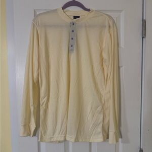 NWOT Men’s Patagonia Vintage Capilene Long Sleeve Henley in Ivory Size Large